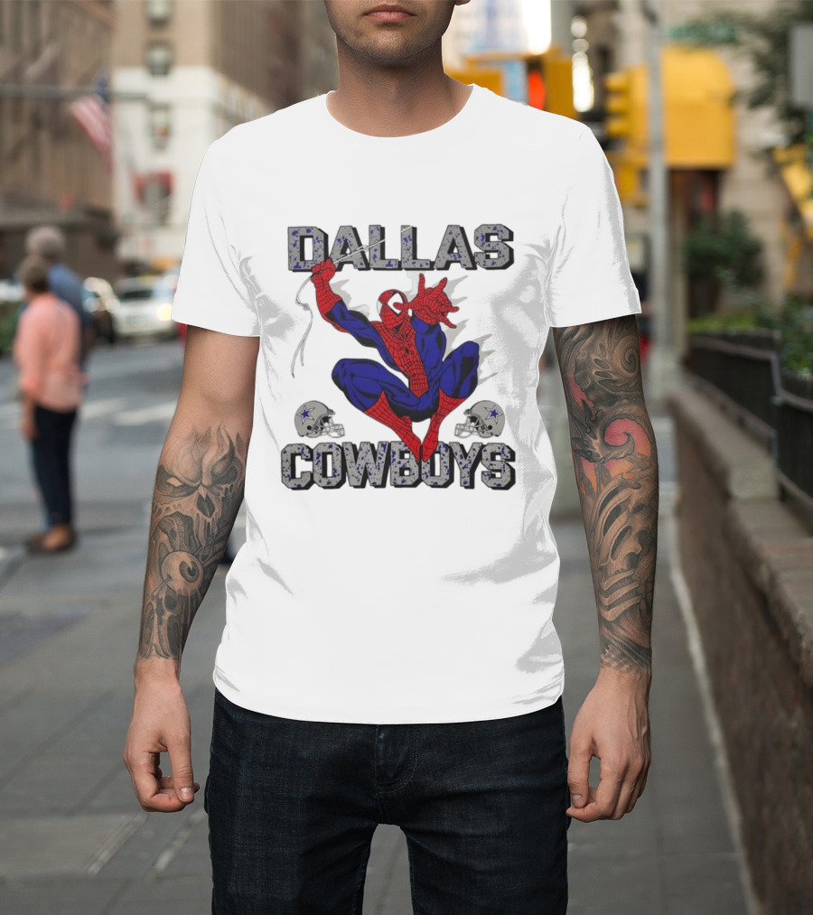 Dallas Cowboys Spider Man Marvel Super Hero NFL T-Shirt