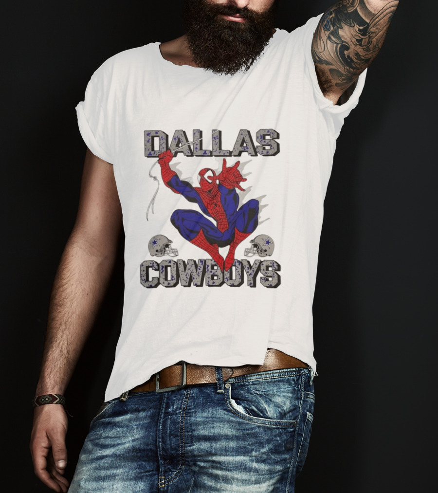 Dallas Cowboys Spider Man Marvel Super Hero NFL T-Shirt