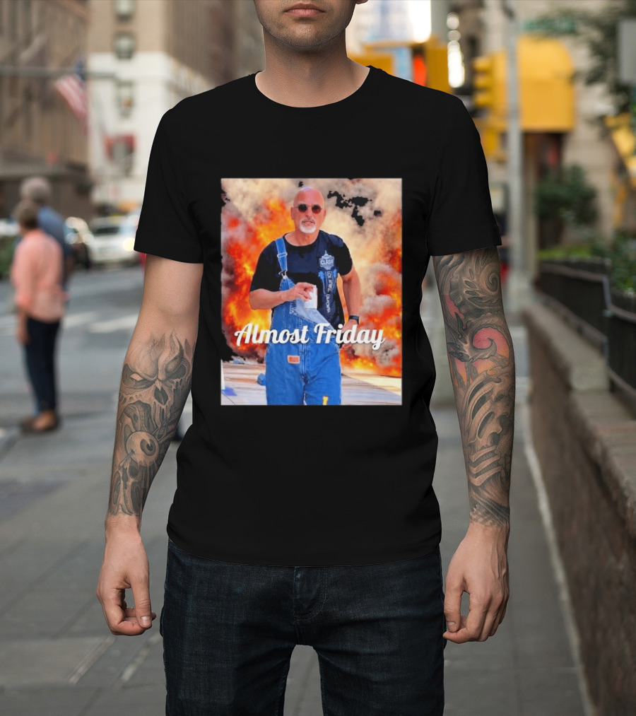 Almost Friday Howie Mandel Clash Explosion Scene T-Shirt