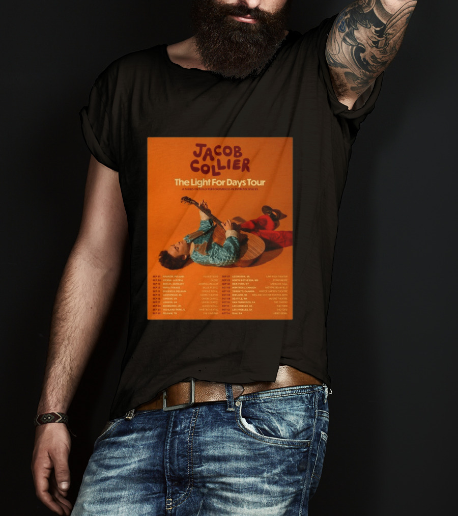 Jacob Collier The Light For Days Tour 2026 A Series Of Solo Performances In Intimate Spaces T-Shirt