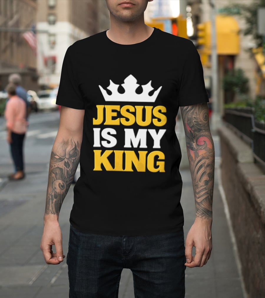 Jesus Is My King White Crown Christian Faith T-Shirt