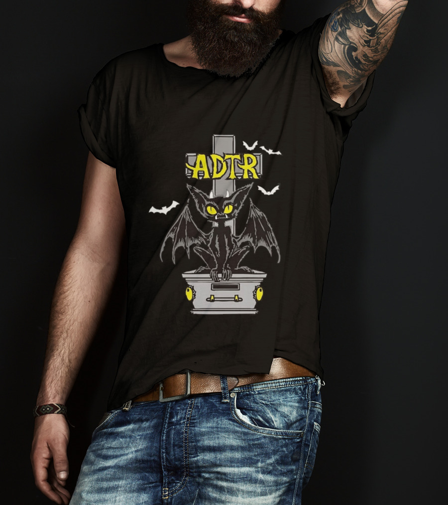 ADTR Halloween 2026 Dead And Buried Gargoyle With Bats T-Shirt