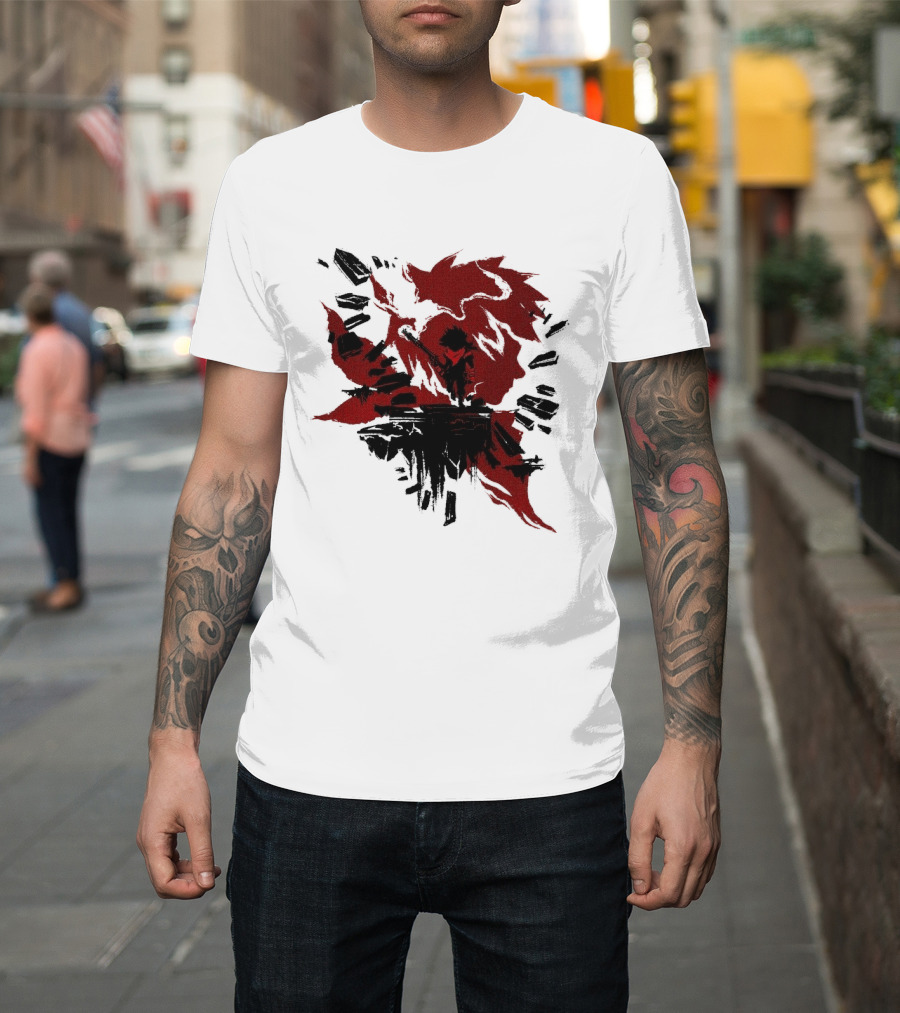 Bastion The Kid Red Silhouette Gaming T-Shirt