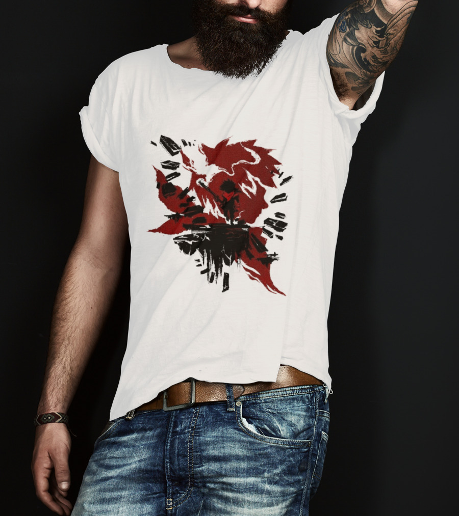 Bastion The Kid Red Silhouette Gaming T-Shirt