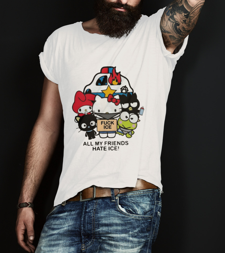 Hello Kitty Fuck Ice All My Friends Hate Ice T-Shirt