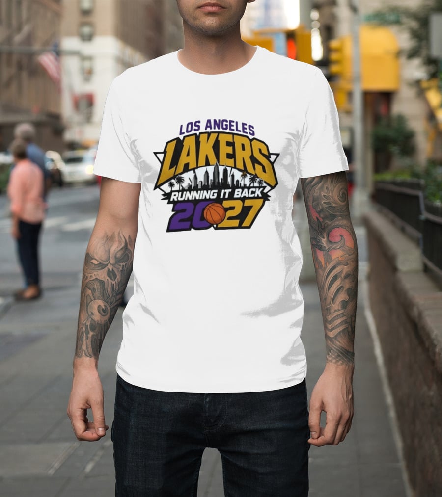 Los Angeles Lakers Running It Back Skyline NBA 2027 T-Shirt