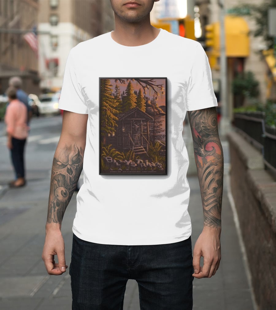 Billy Strings Concert Angel Of The Winds Arena Everett WA Oct 9 2026 Cabin Scene T-Shirt