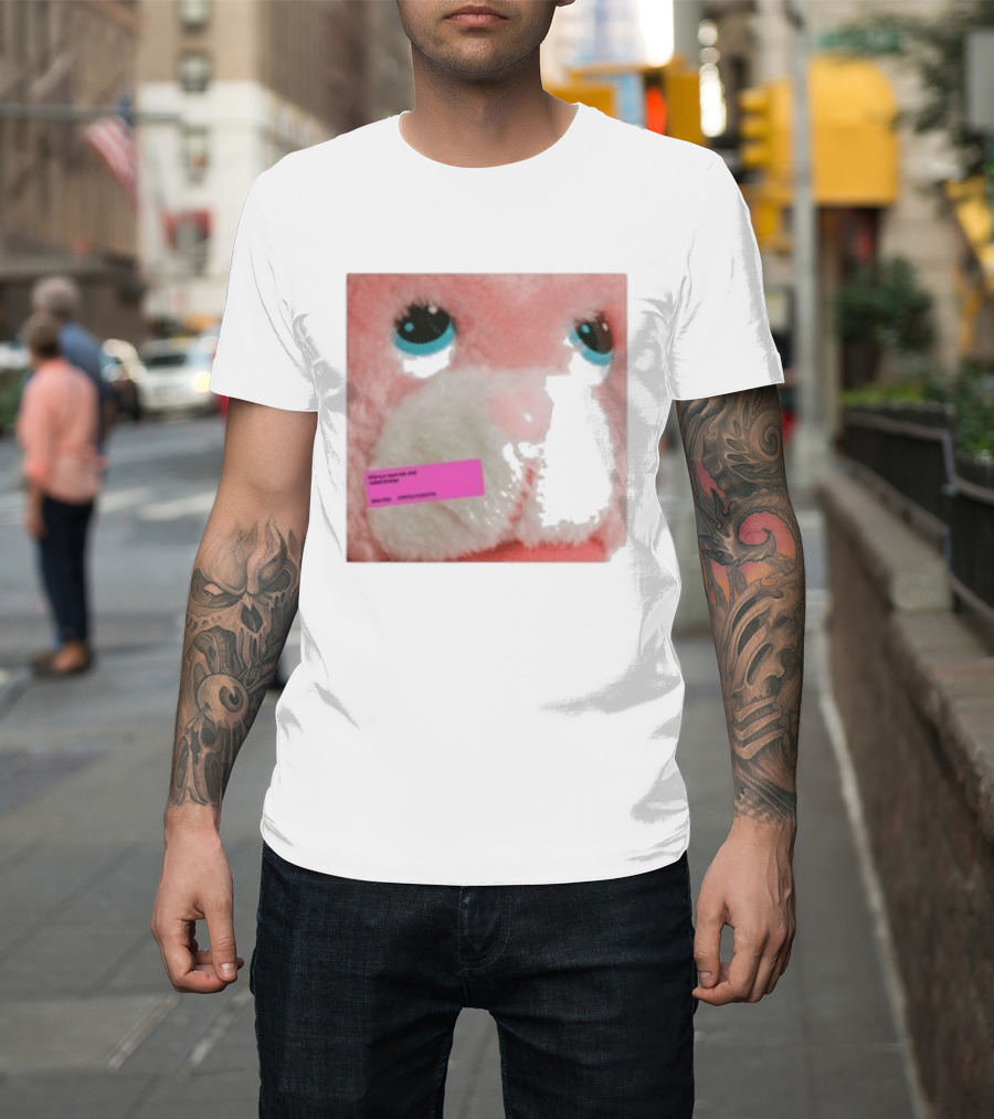 Royel Otis Hickey Album Pink Fluffy Bunny Face T-Shirt