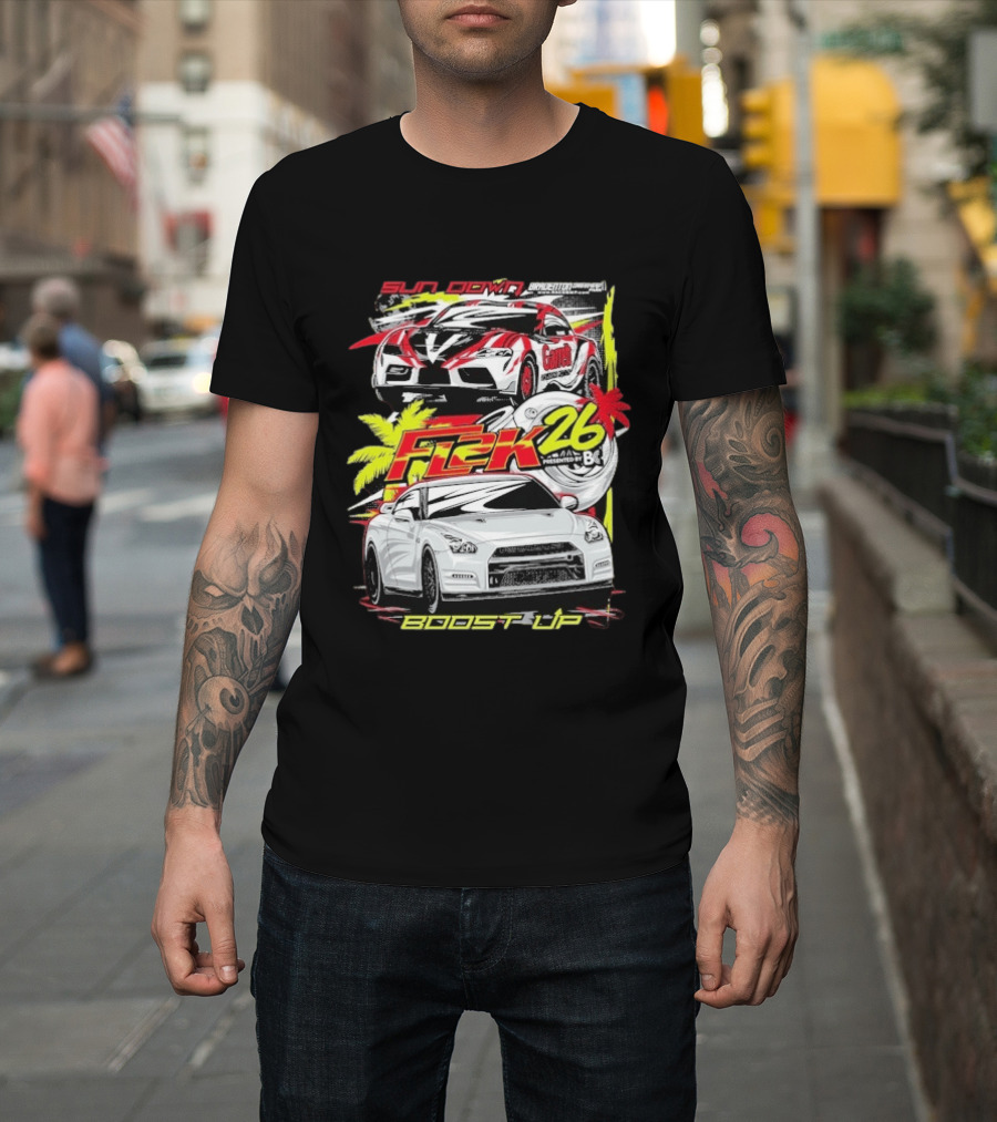 Cleetus McFarland Sun Down Boost Up Import FL2K26 Presented By BC Racing T-Shirt