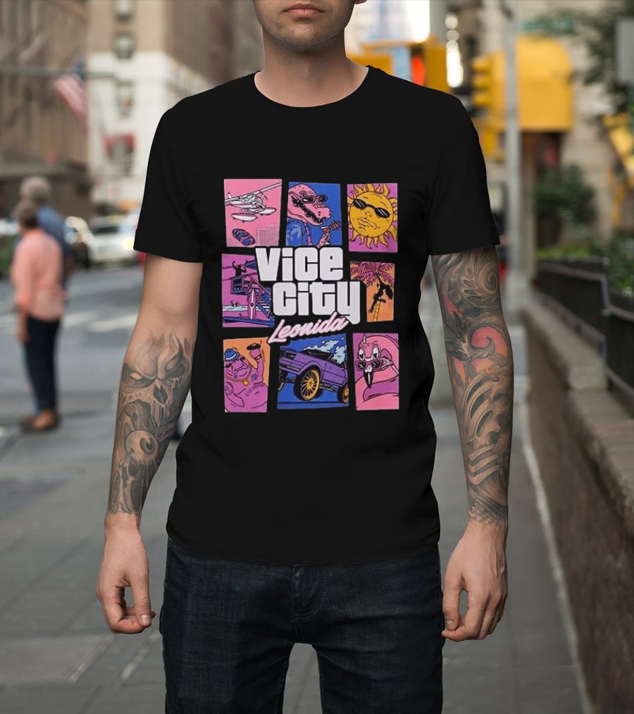 Vice City Leonida Original Black Grand Theft Auto VI Goodtime State T-Shirt