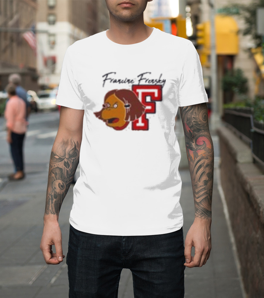 Francine Frensky F Arthur Cartoon Character Face Animation T-Shirt