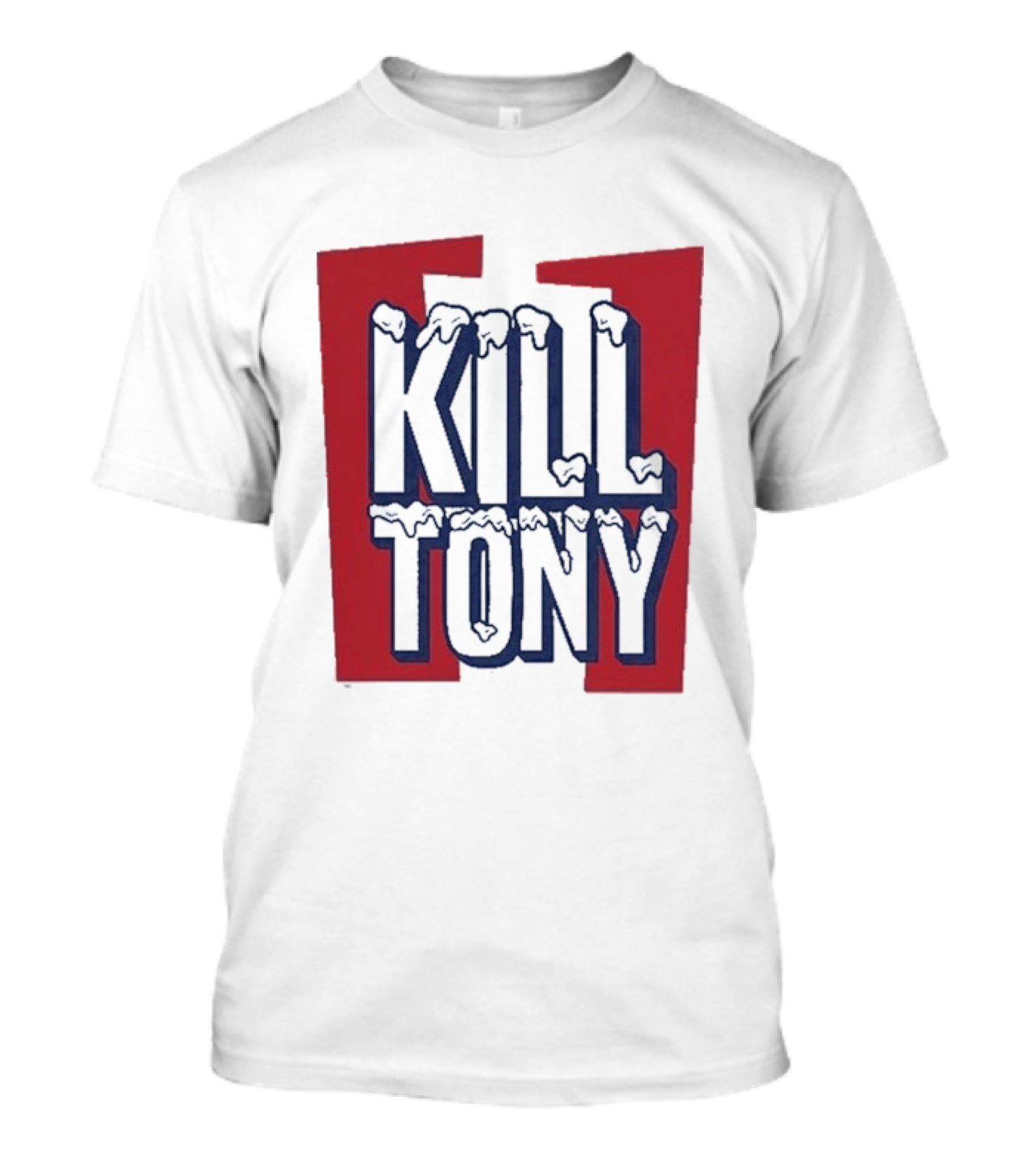 Kill Tony Ice Text Block Style With Red T-Shirt