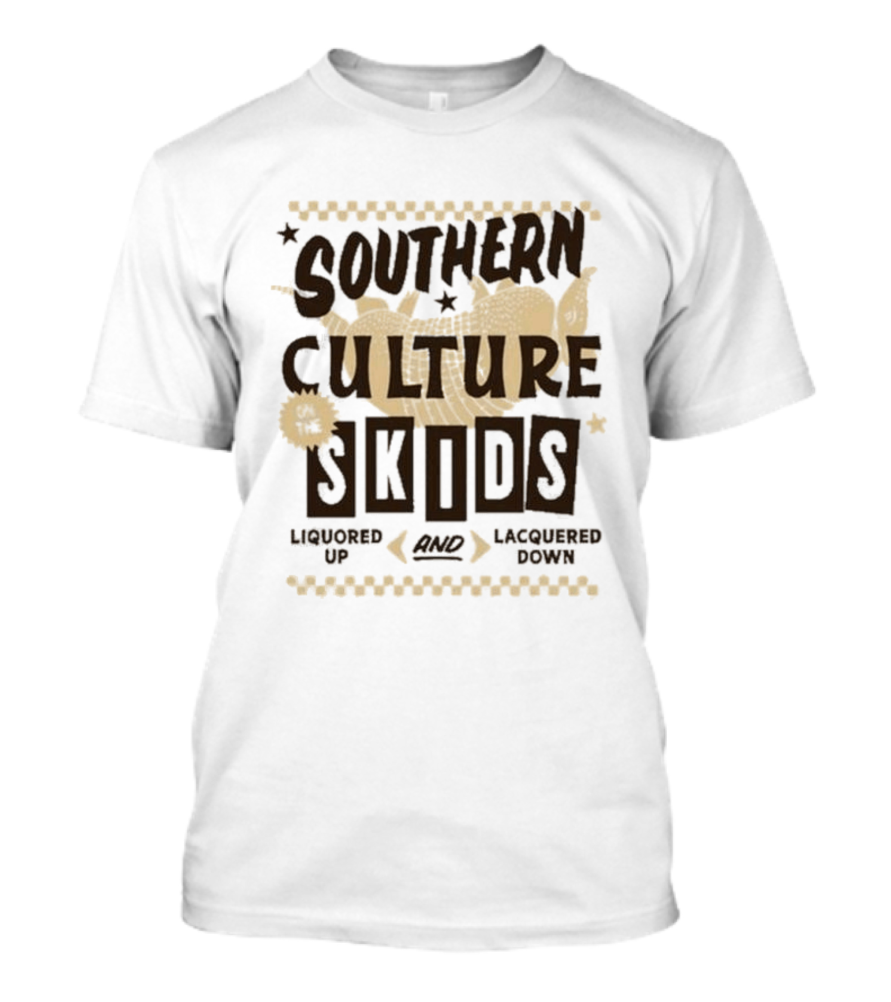 Southern Culture On The Skids Liquored Up And Lacquered Down Armadillo Skids T-Shirt