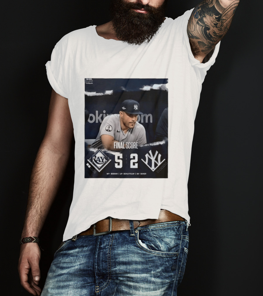Final Score Tampa Bay Rays 5 New York Yankees 2 ALDS T-Shirt