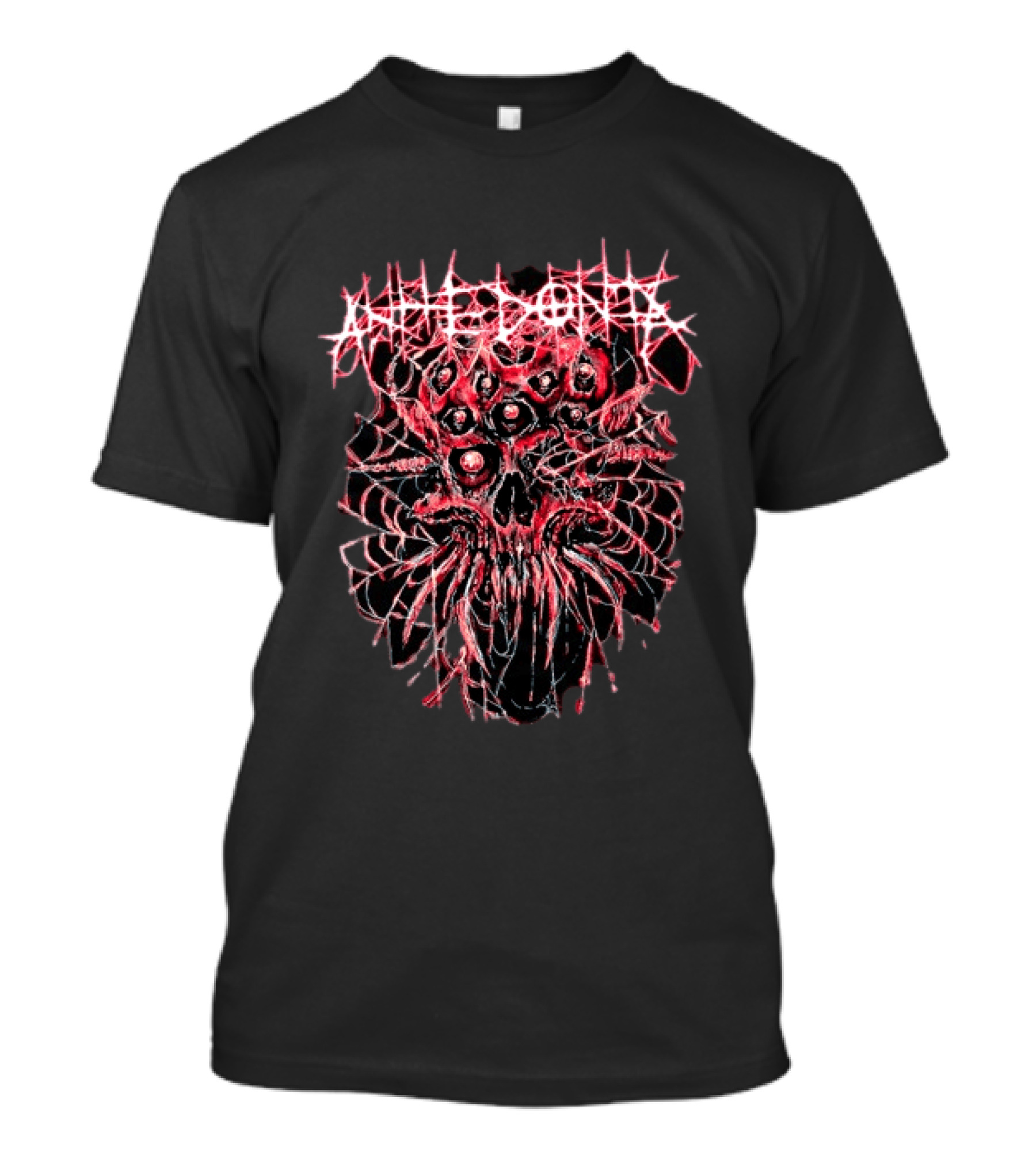 Anhedoniadigital313 Anhedonia Arachnid Skull Web T-Shirt