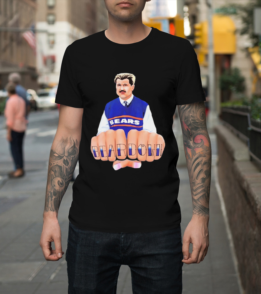Chicago Bears Mike Ditka Bear Down Fists T-Shirt