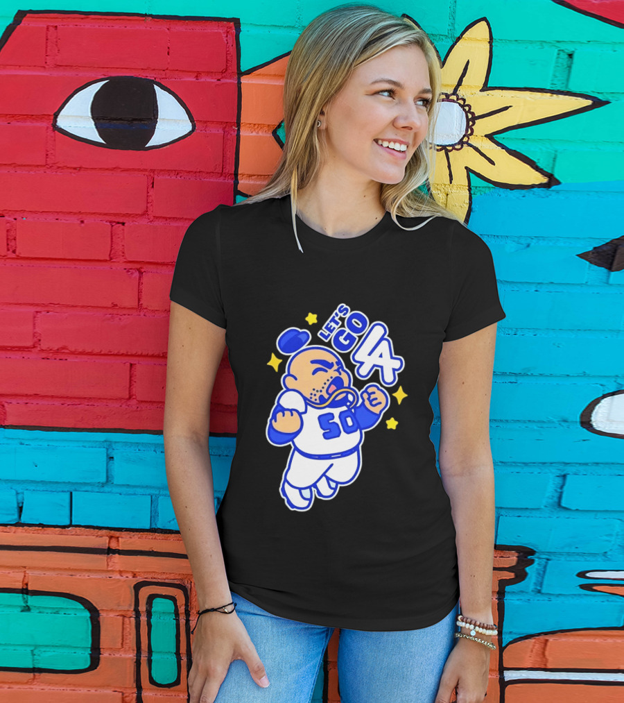 Let's Go LA No 50 Baseball Cartoon Player T-Shirt