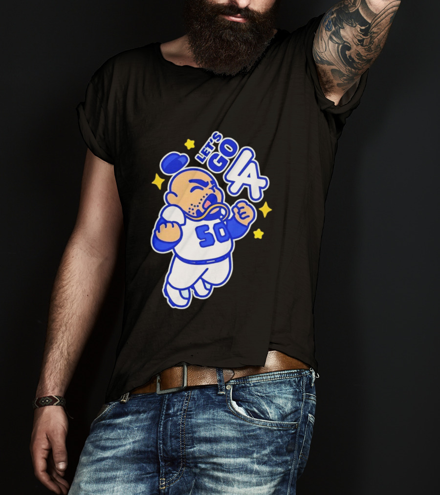 Let's Go LA No 50 Baseball Cartoon Player T-Shirt