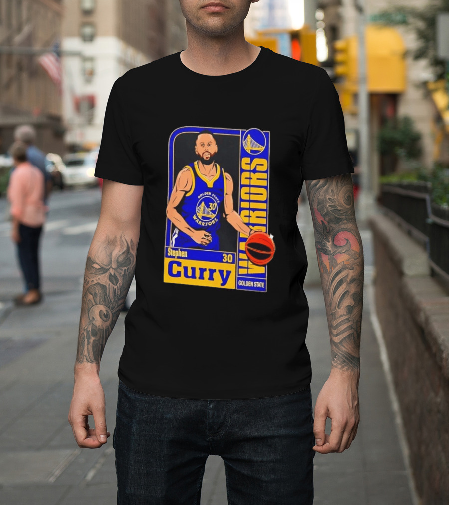 Golden State Warriors Stephen Curry 30 NBA Basketball Card 2026 T-Shirt