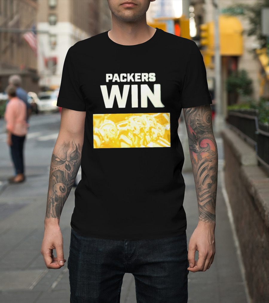Packers Win Football Helmets Celebration T-Shirt