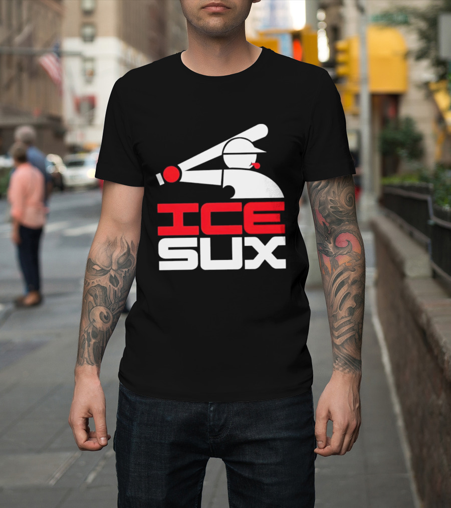 Ice Sux Baseball Player Sports Humor T-Shirt
