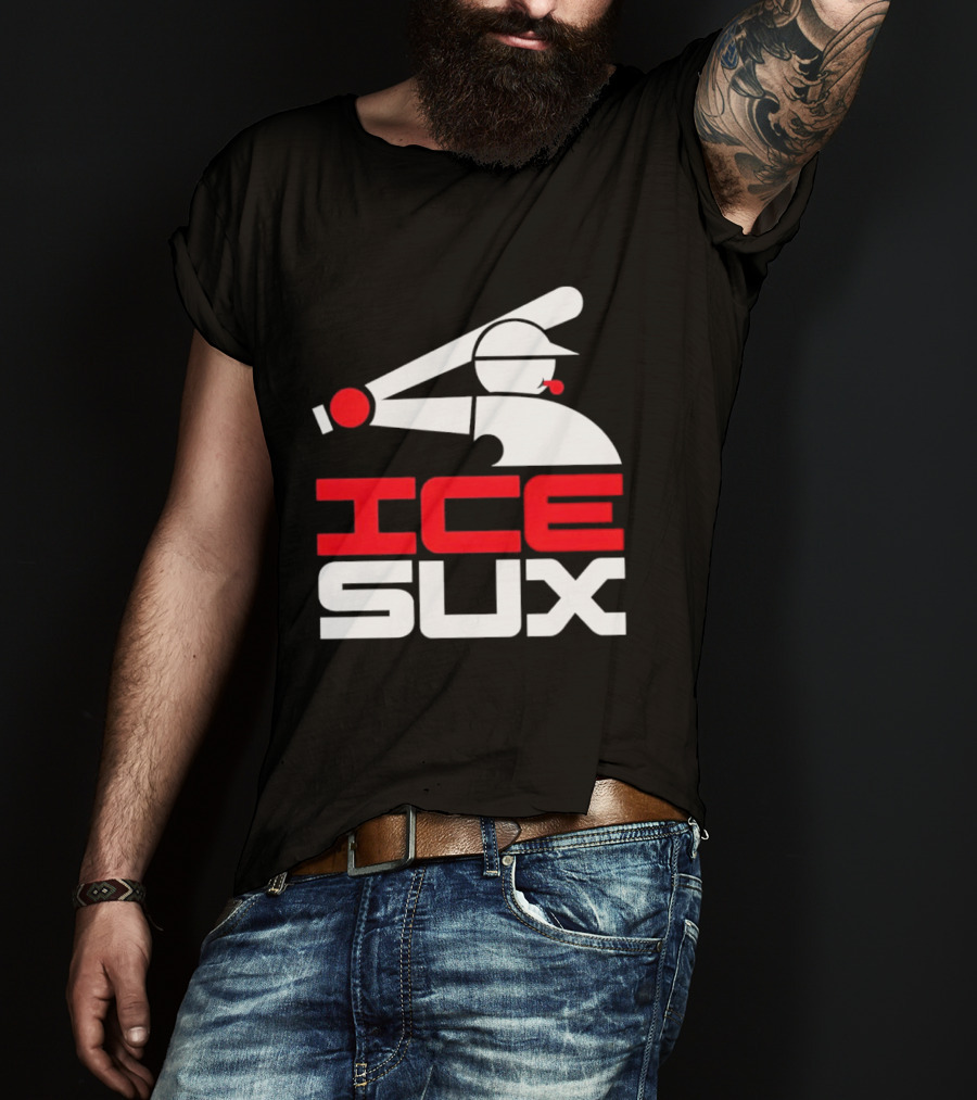 Ice Sux Baseball Player Sports Humor T-Shirt