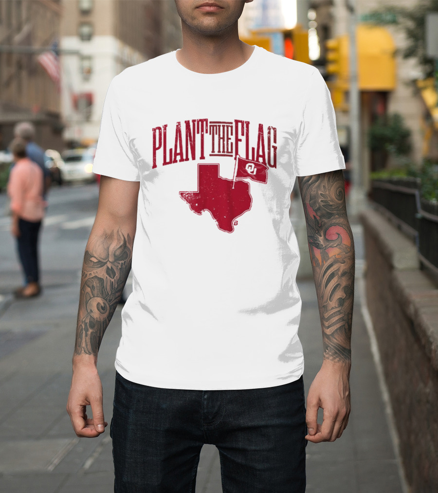 Oklahoma Sooners Football Plant The Flag OU Texas Rivalry T-Shirt