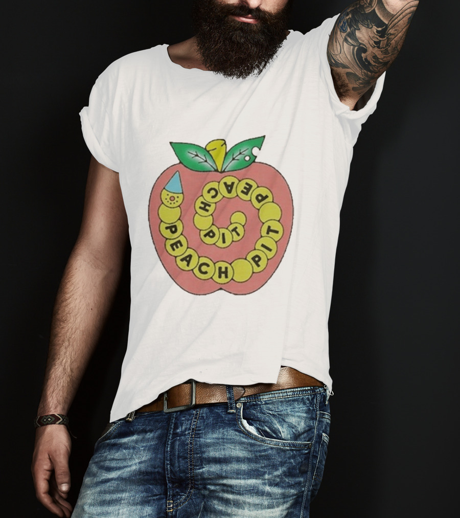 Peach Pit Caterpillar Spiral Apple Worm T-Shirt