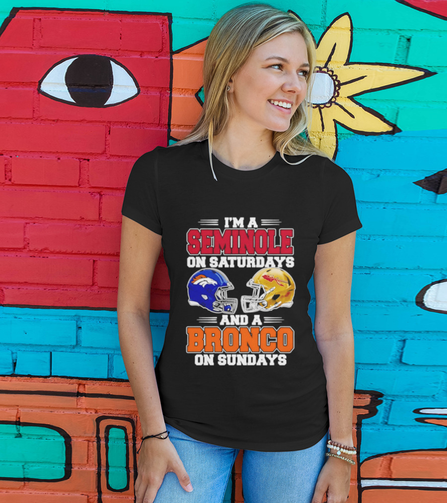Seminole Saturdays Bronco Sundays Football Fan Gear T-Shirt