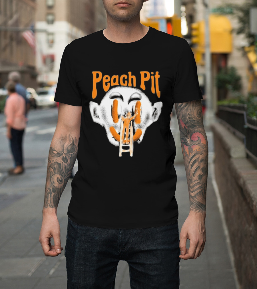 Peach Pit Face Painting Ladder T-Shirt