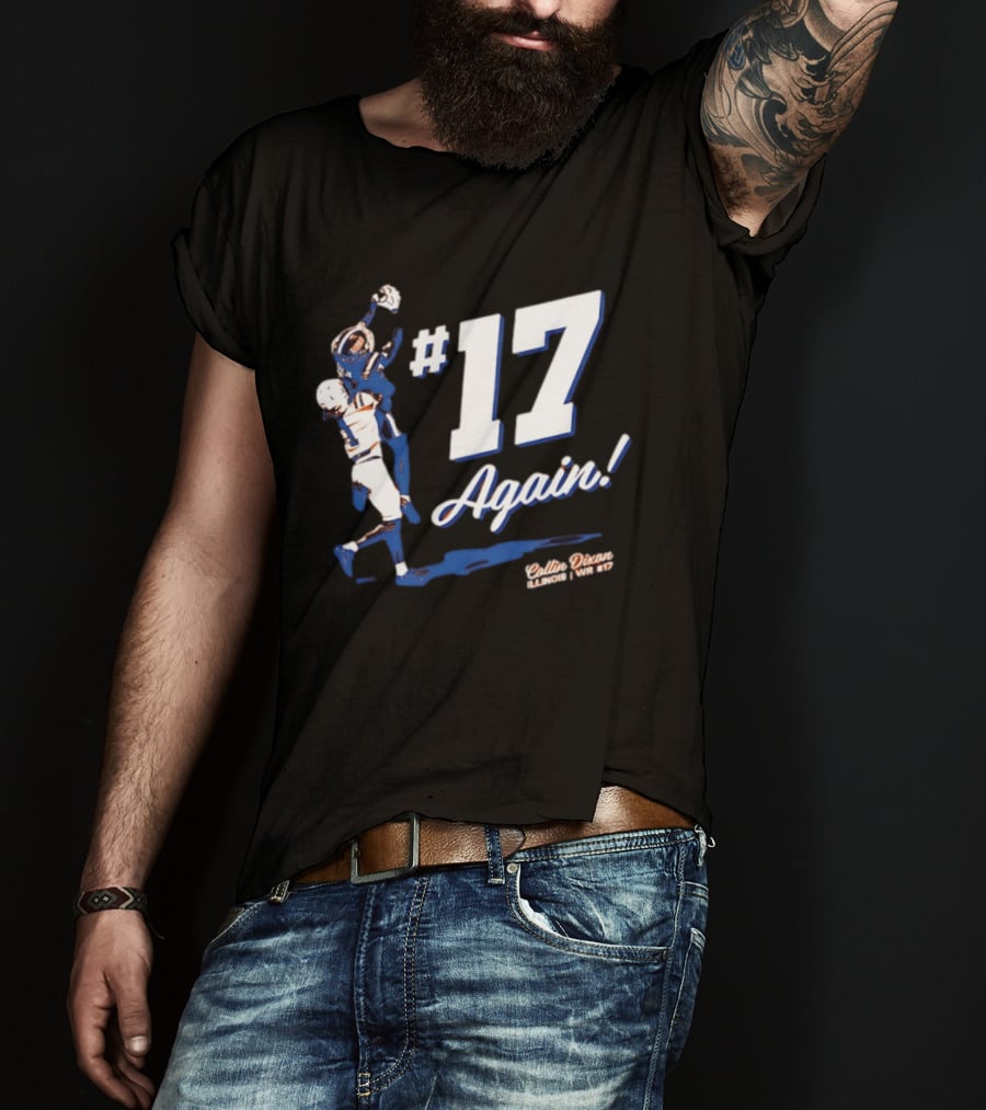 Collin Dixon Illinois Fighting Illini WR #17 Again T-Shirt