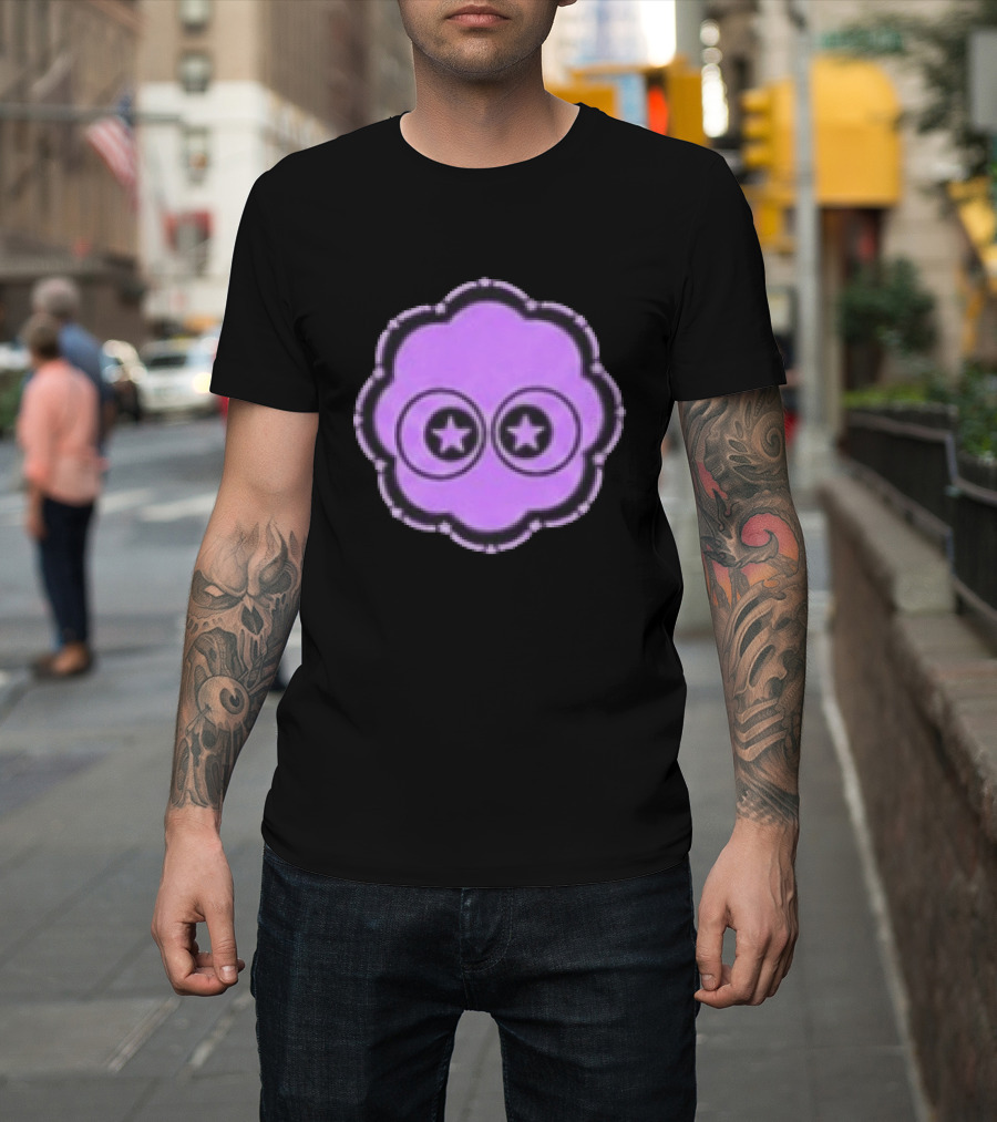 Ranboo Parti Pixel Bunny Star Eyes Purple T-Shirt