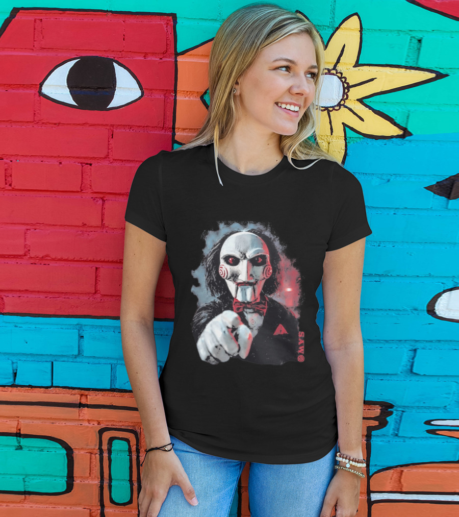 Saw Horror Film Jigsaw Puppet Halloween Costume T-Shirt