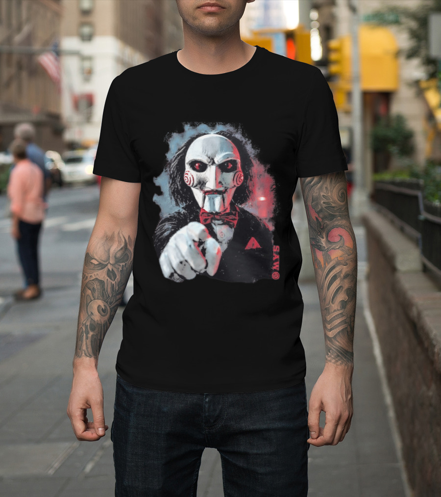 Saw Horror Film Jigsaw Puppet Halloween Costume T-Shirt
