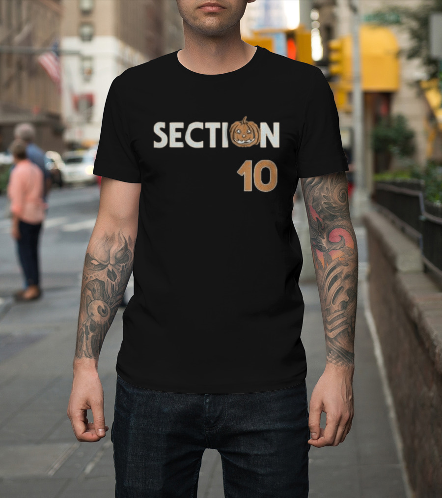 Section 10 Pumpkin Face Halloween T-Shirt