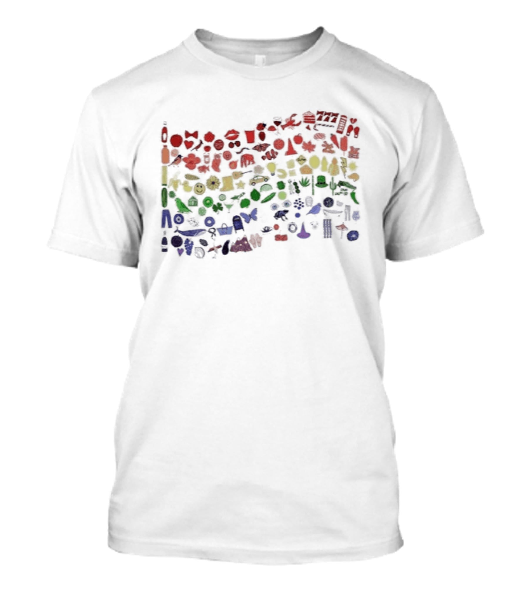 Pride Flag Made From Toys And Objects Multicolor Rainbow T-Shirt