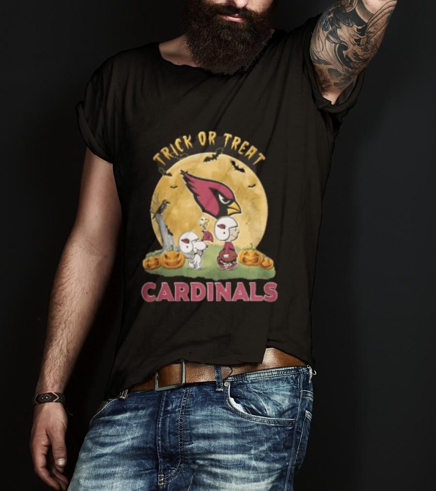 Trick Or Treat Arizona Cardinals Peanuts Halloween T-Shirt