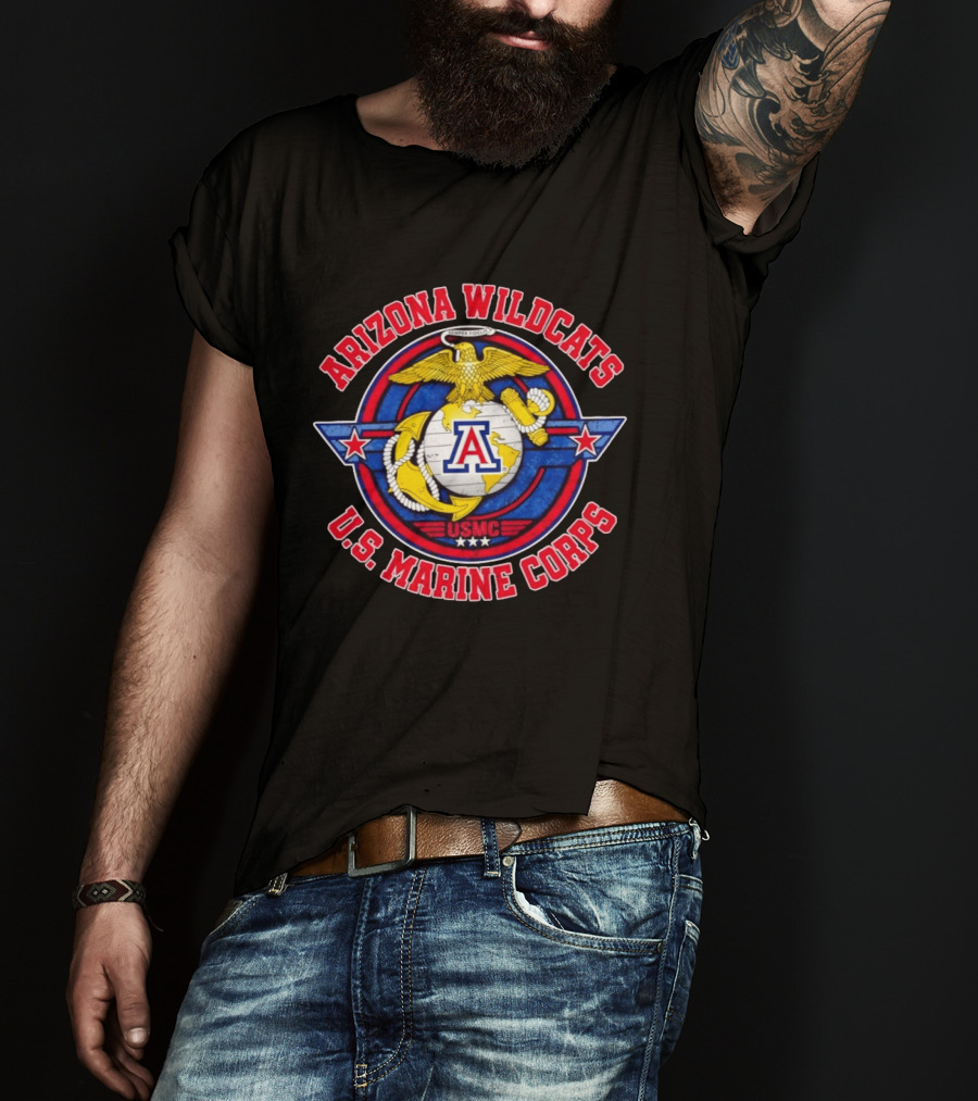 Arizona Wildcats US Marine Corps USMC Semper Fidelis T-Shirt