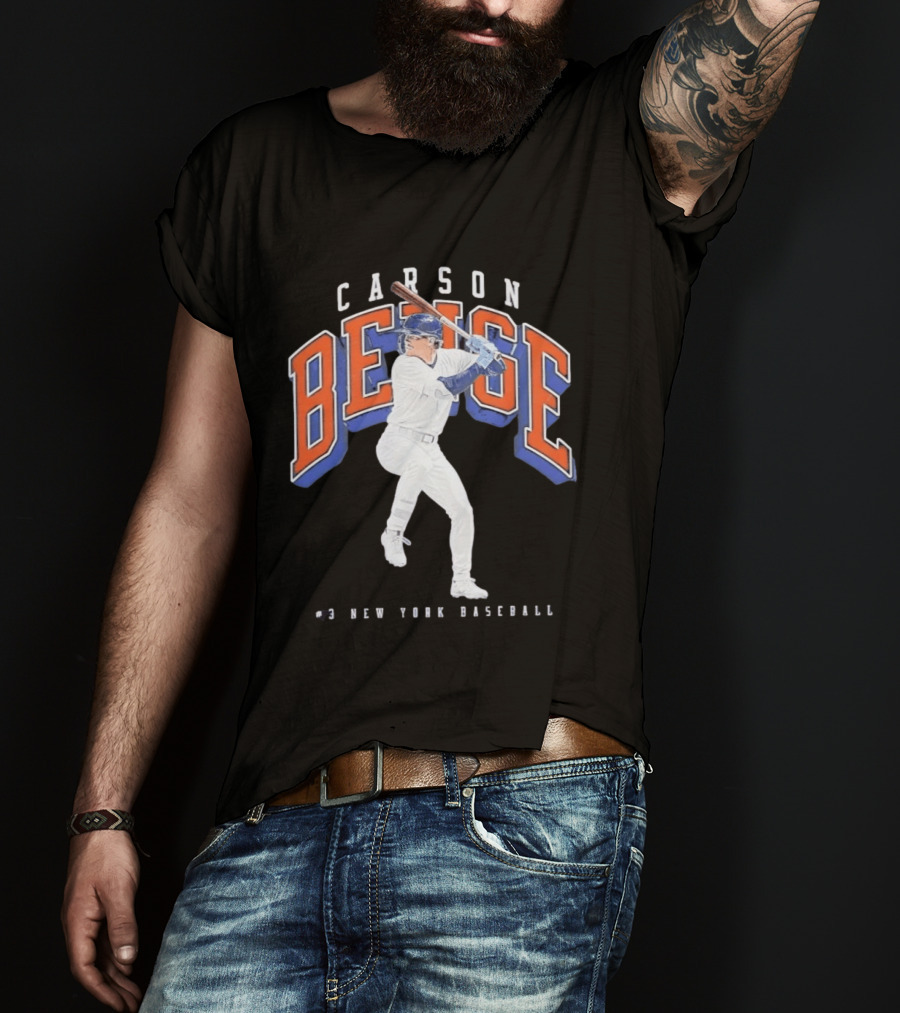 Carson Benge No 3 New York Baseball Mets T-Shirt