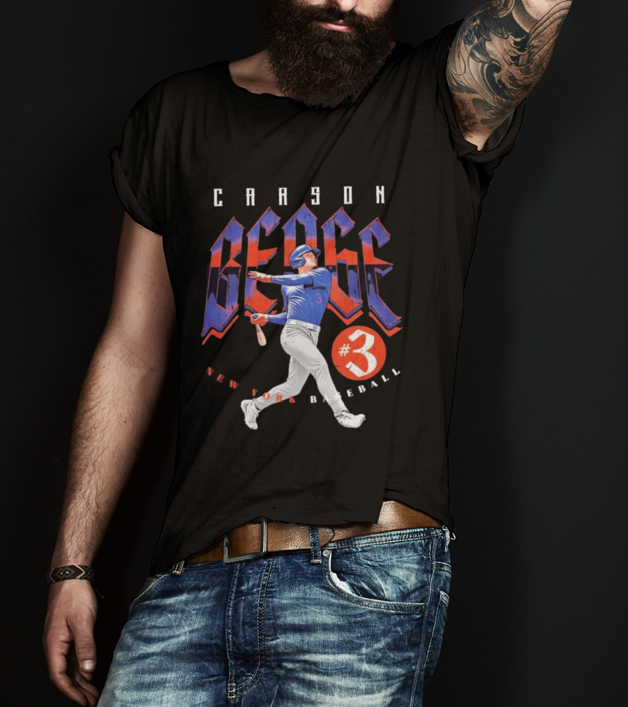 Carson Benge #3 New York Baseball T-Shirt