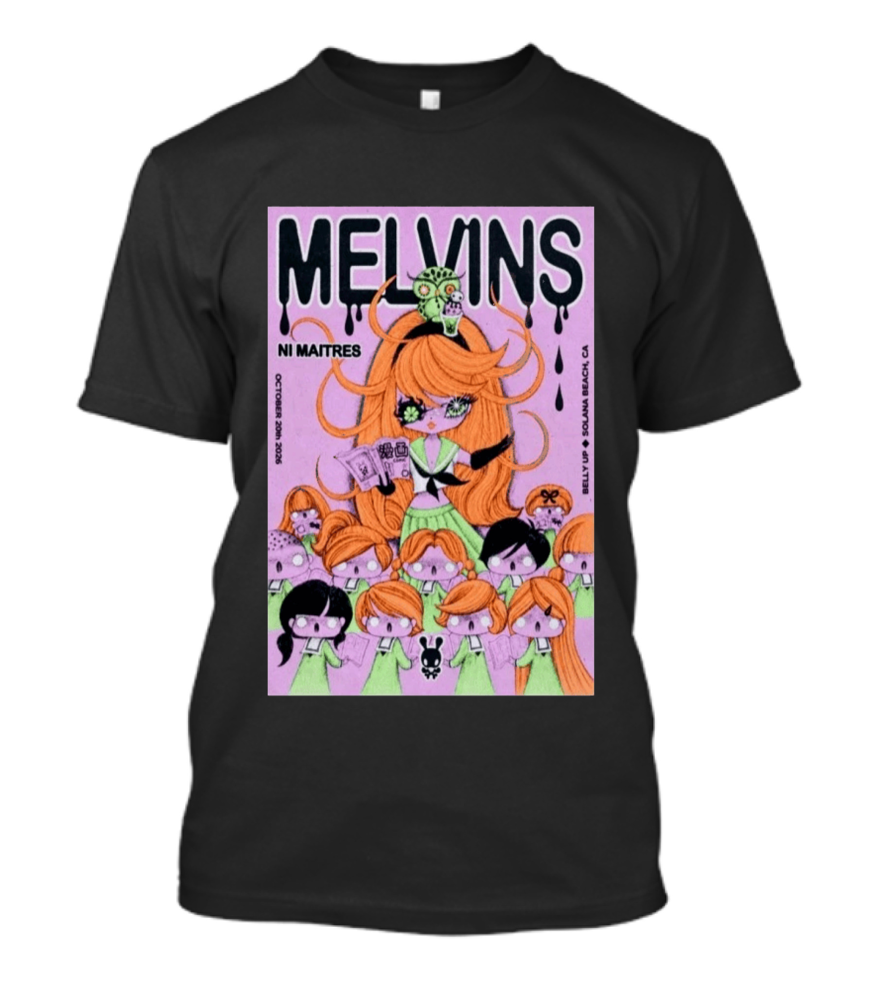 Melvins Ni Maitres October 20 2026 Belly Up Solana Beach CA T-Shirt