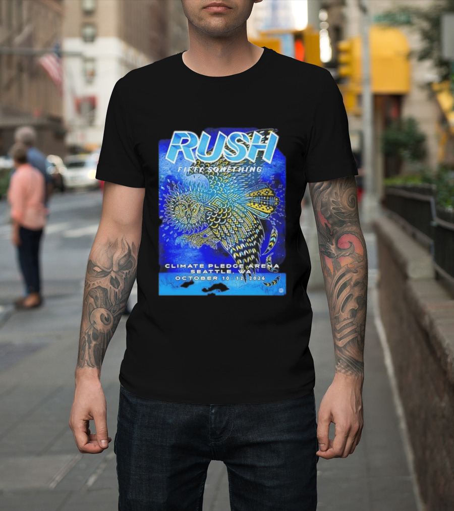Rush Fifty Something Tour 2026 Climate Pledge Arena Seattle WA October 10 12 T-Shirt