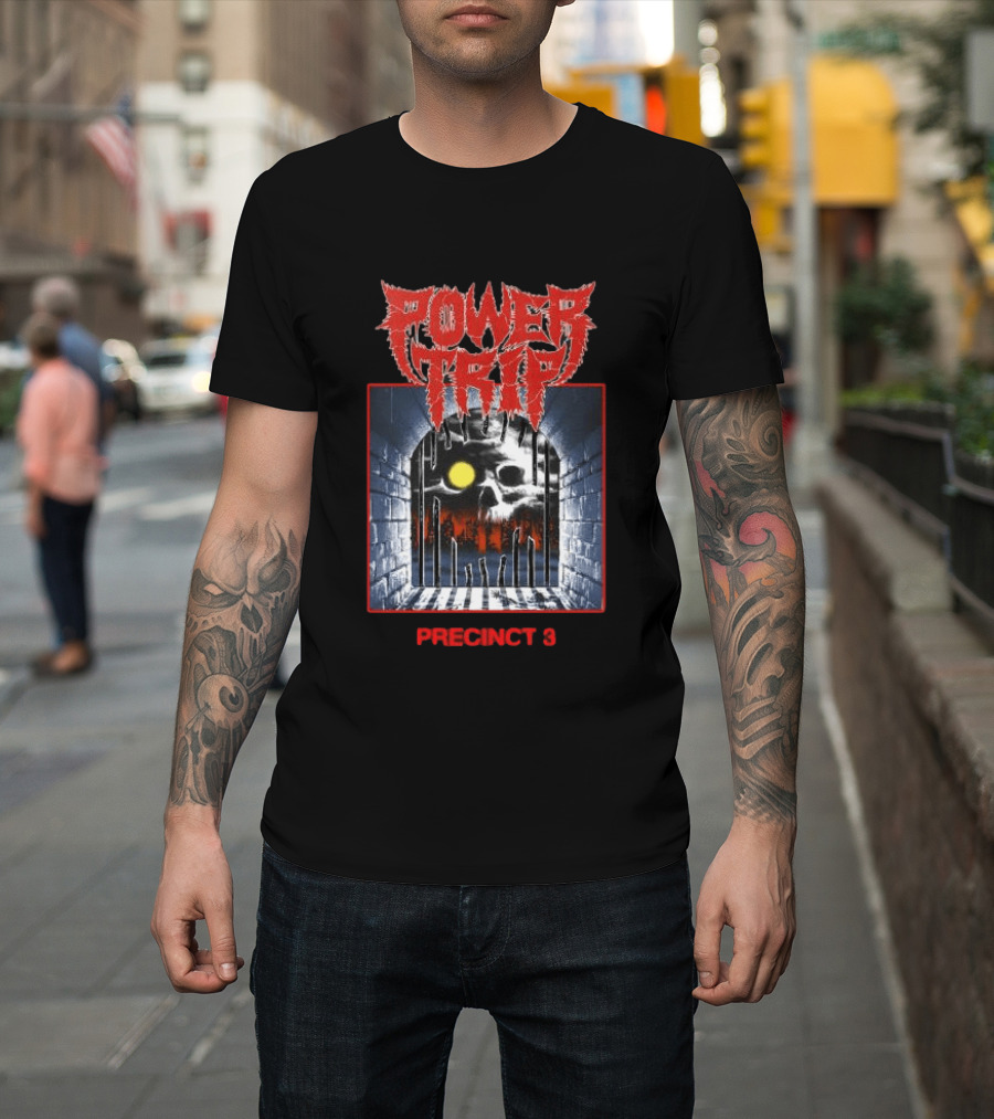 Power Trip Precinct 3 Skull Moon Cave T-Shirt