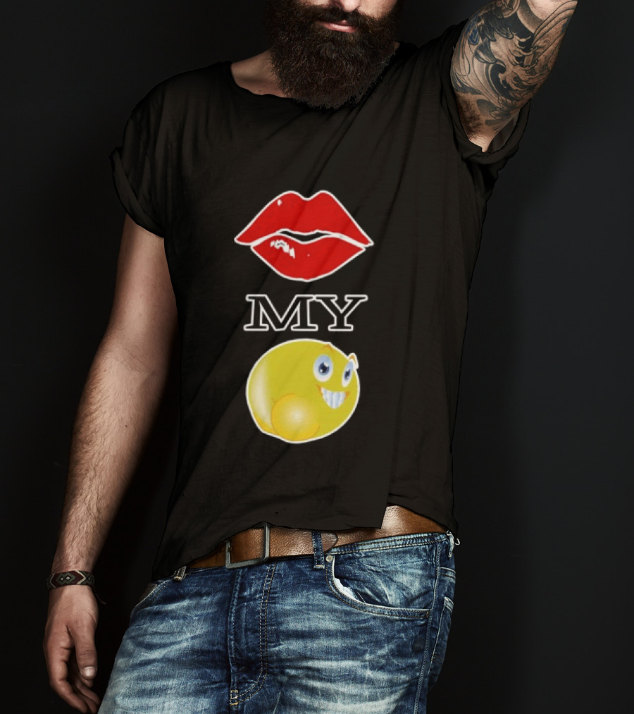 Grimykids Store Kiss My Emoji T-Shirt