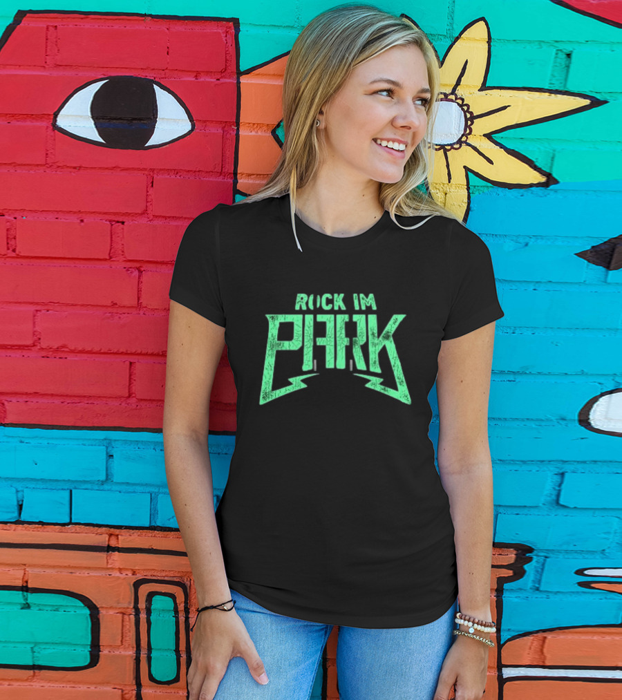 Rock Im Park Festival Merchandise Green Distressed T-Shirt