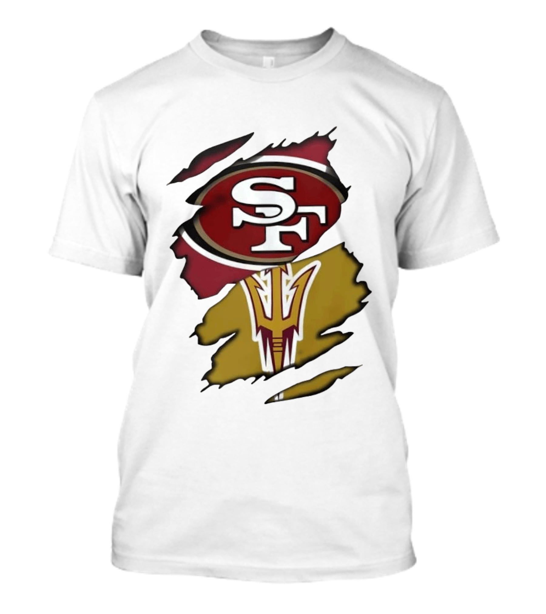 San Francisco 49ers Arizona State Sun Devils SF ASU Collaboration T-Shirt