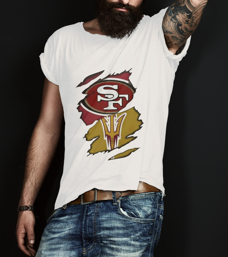San Francisco 49ers Arizona State Sun Devils SF ASU Collaboration T-Shirt