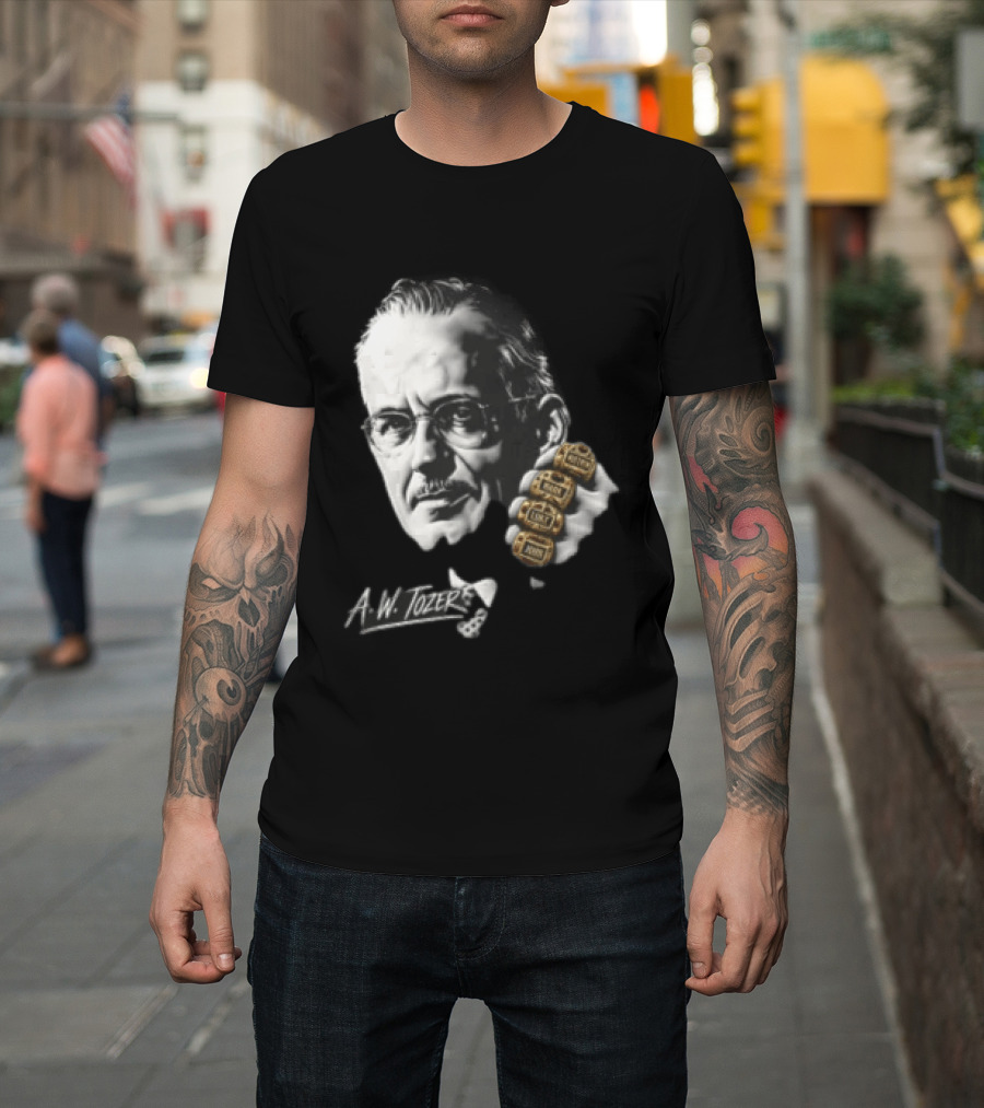 A W Tozer Glasses Three Championship Rings T-Shirt