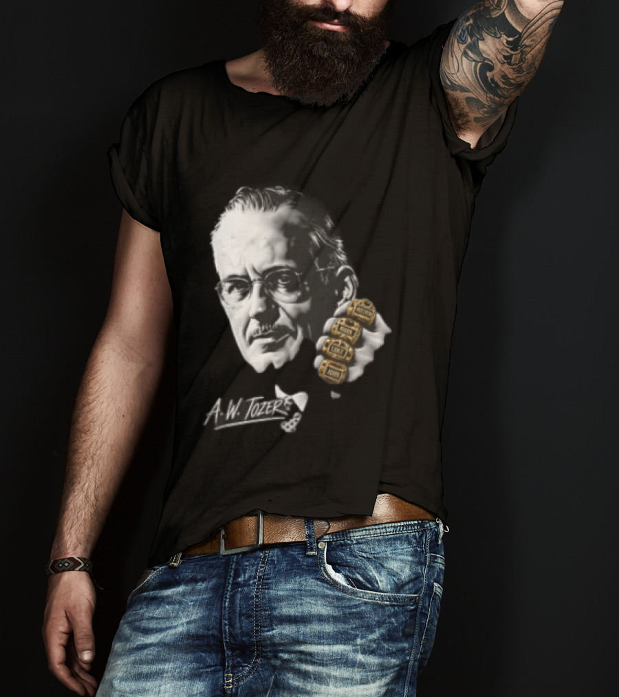 A W Tozer Glasses Three Championship Rings T-Shirt