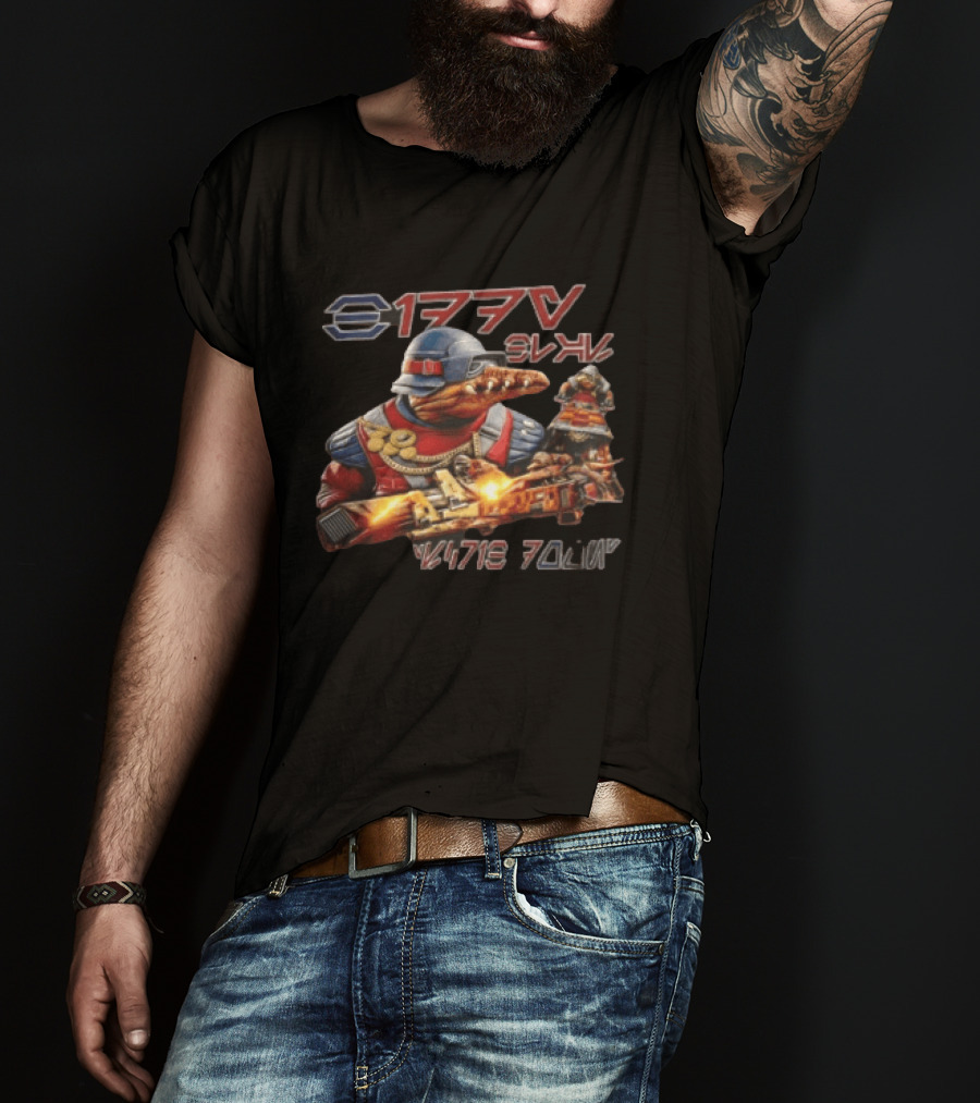 1776 Alien Creatures Riding Speeders War 20lin T-Shirt